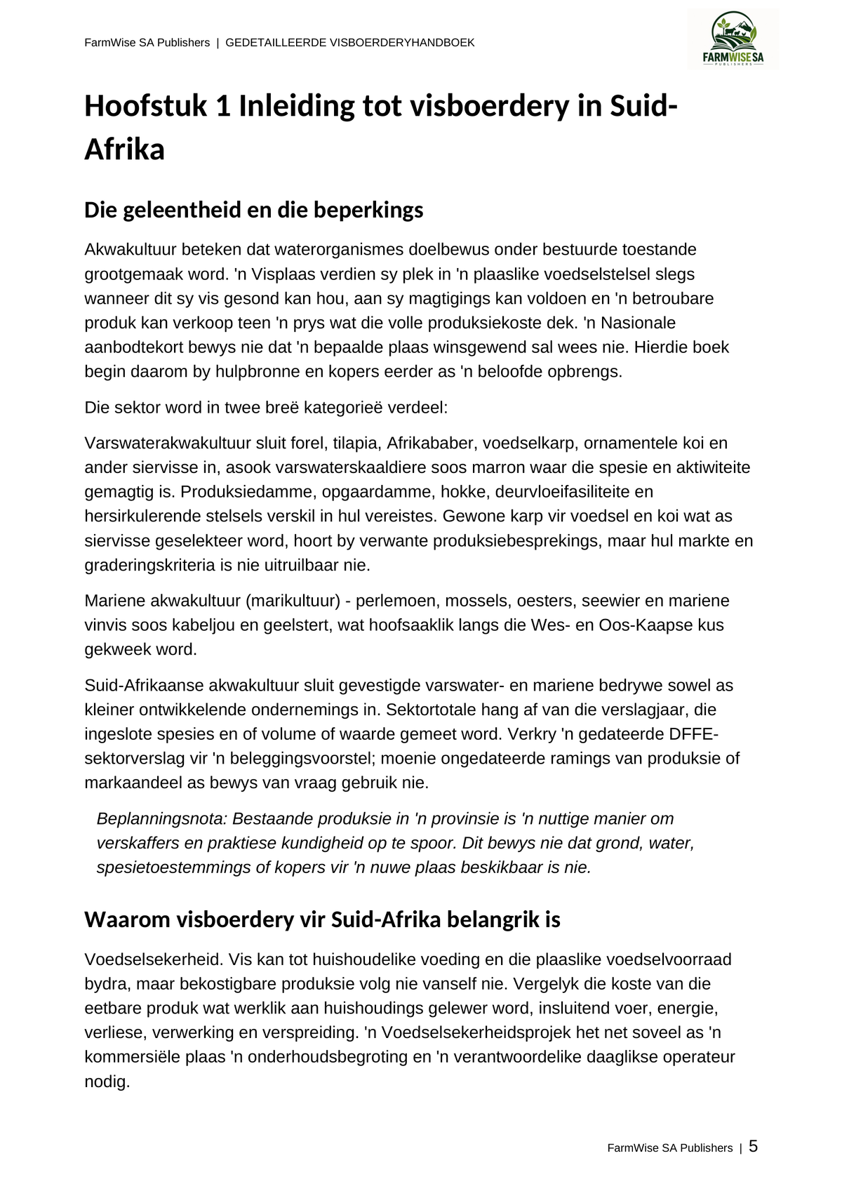 Visboerdery in Suid-Afrika: Die Volledige Handleiding