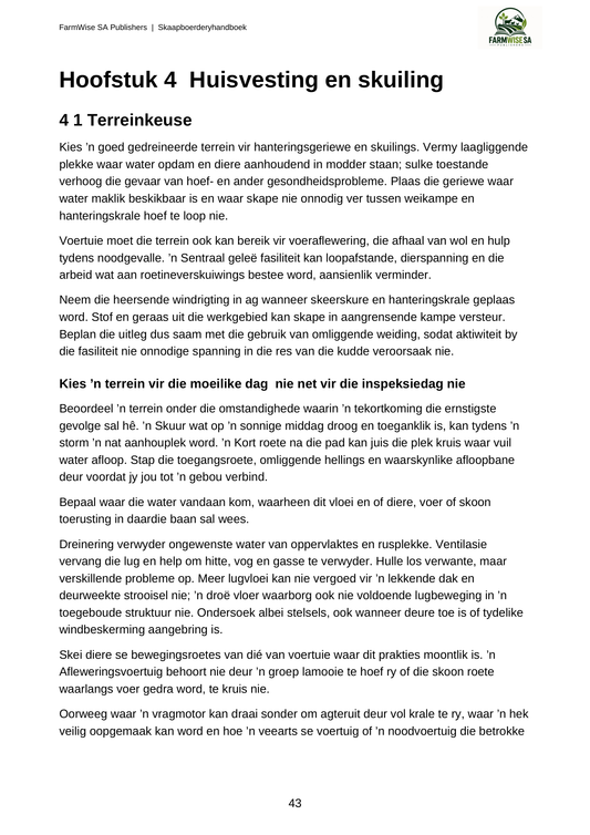 Hersiene Oktober 2026-uitgawe; werklike binneblad 43. Detailed Sheep, Afrikaans.