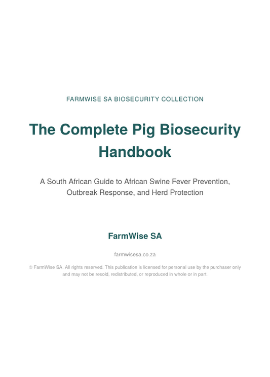 Complete Pig Biosecurity Book – sample page 1