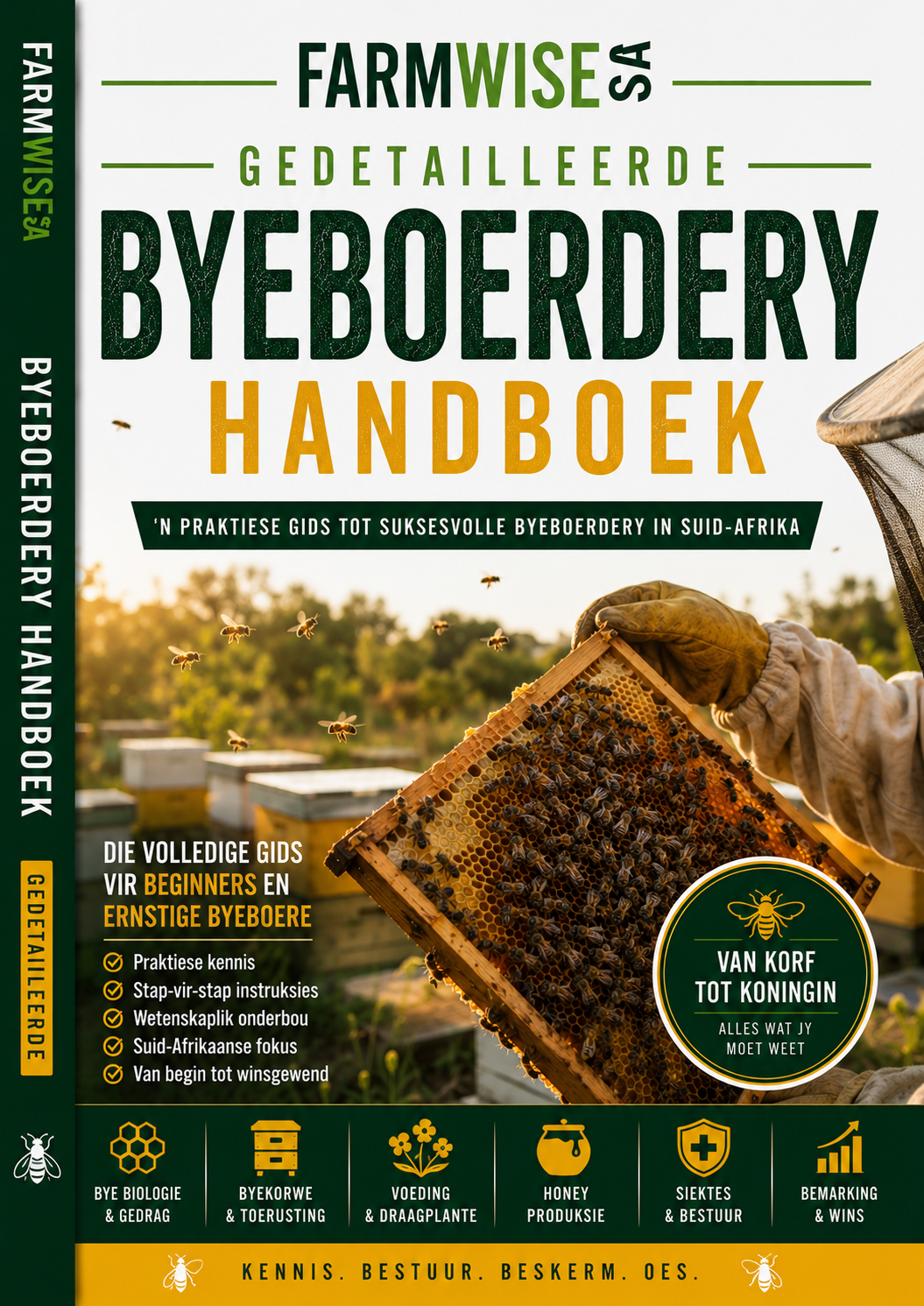 Gedetailleerde Byeboerdery Handleiding – front cover, FarmWise SA digital farming handbook