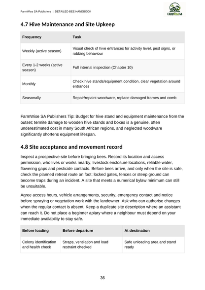 Updated October 2026 edition; actual interior page 36. Detailed Bee, English.