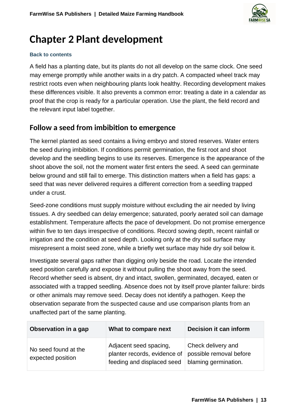 Updated October 2026 edition; actual interior page 13. Detailed Maize, English.