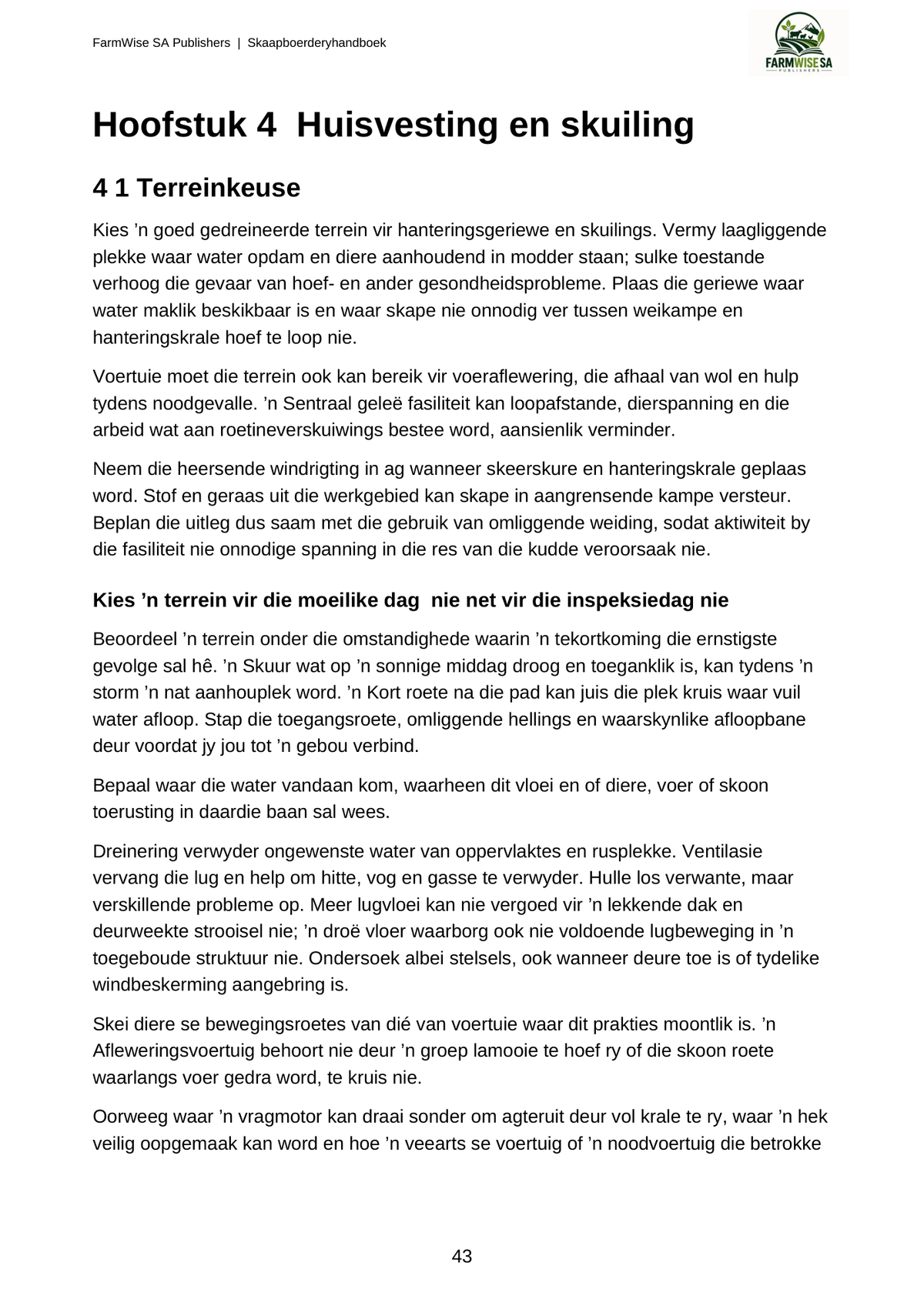 Hersiene Oktober 2026-uitgawe; werklike binneblad 43. Detailed Sheep, Afrikaans.