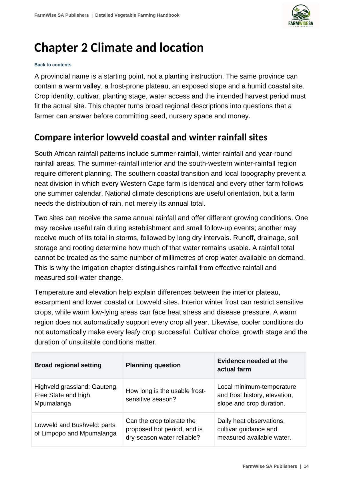 Updated October 2026 edition; actual interior page 14. Detailed Vegetable, English.