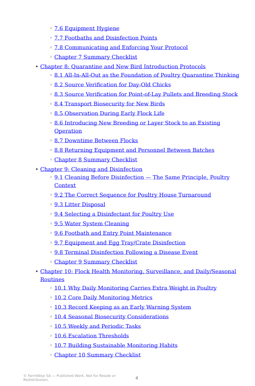 Complete Poultry Biosecurity Handbook – sample page 6