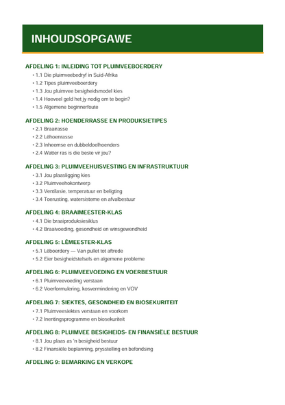 Gedetailleerde Pluimvee Handboek – sample page 1