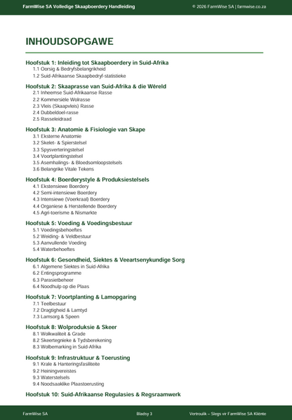 Gedetailleerde Skaapboerdery Handboek – sample page 1