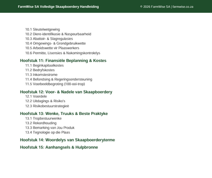 Gedetailleerde Skaapboerdery Handboek – sample page 2