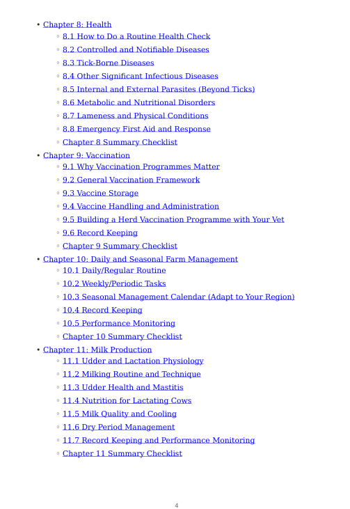 Detailed Cattle Handbook – sample page 3