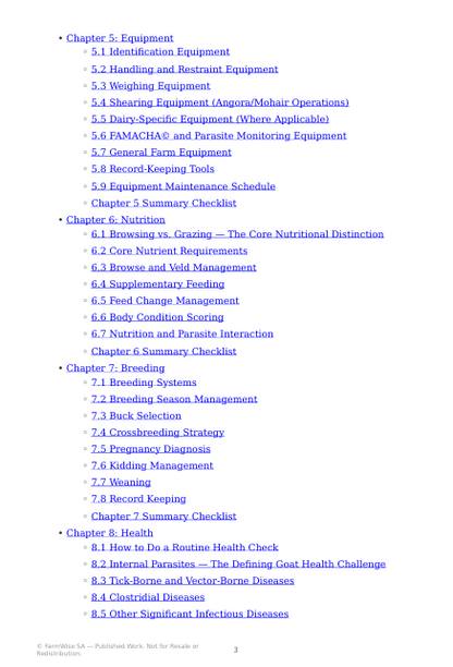 Detailed South African Goat Farming Handbook – sample page 4