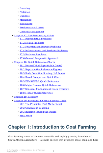 Detailed South African Goat Farming Handbook – sample page 5
