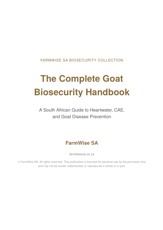 Complete Goat Biosecurity Handbook – sample page 1