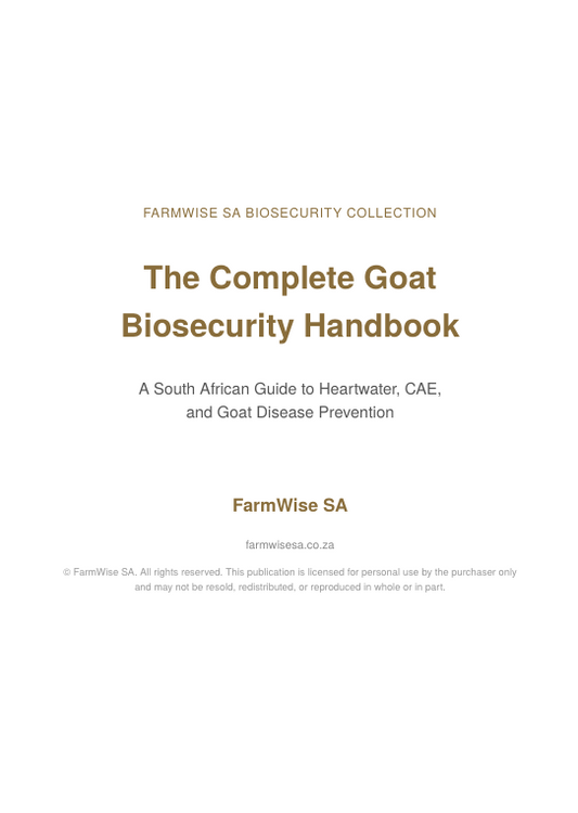 Complete Goat Biosecurity Handbook – sample page 1