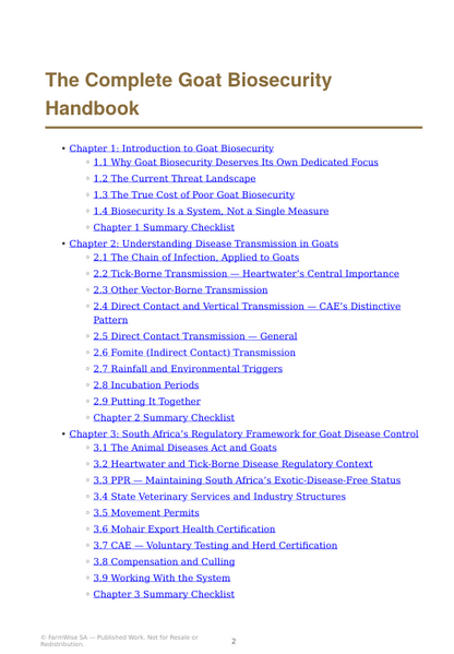 Complete Goat Biosecurity Handbook – sample page 6