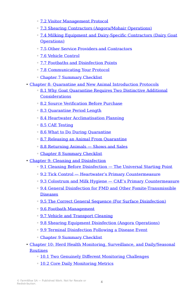 Complete Goat Biosecurity Handbook – sample page 8