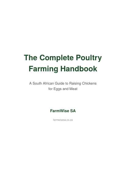 Detailed Poultry Handbook – sample page 1