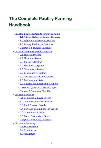 Detailed Poultry Handbook – sample page 2