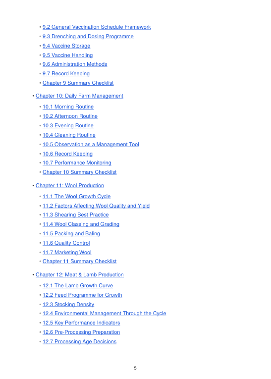 Detailed Sheep Handbook – sample page 7