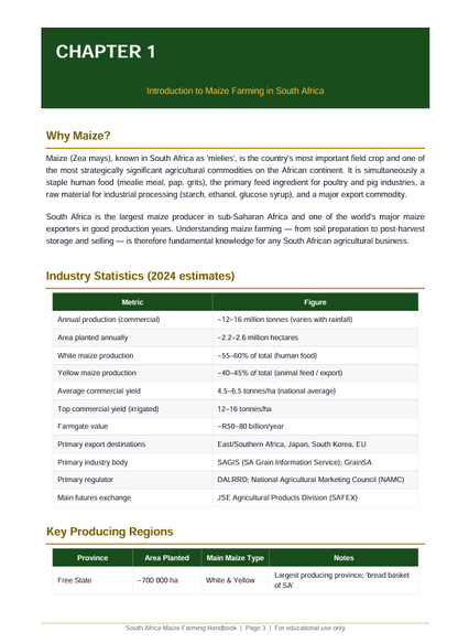 Detailed Maize Farming Handbook – sample page 4