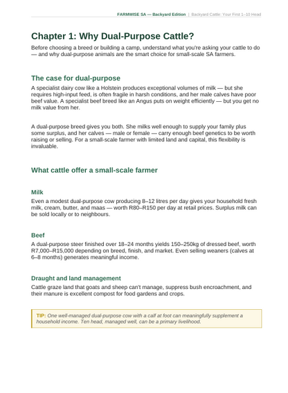 Cattle Farming | Backyard Edition Handbook – sample page 3