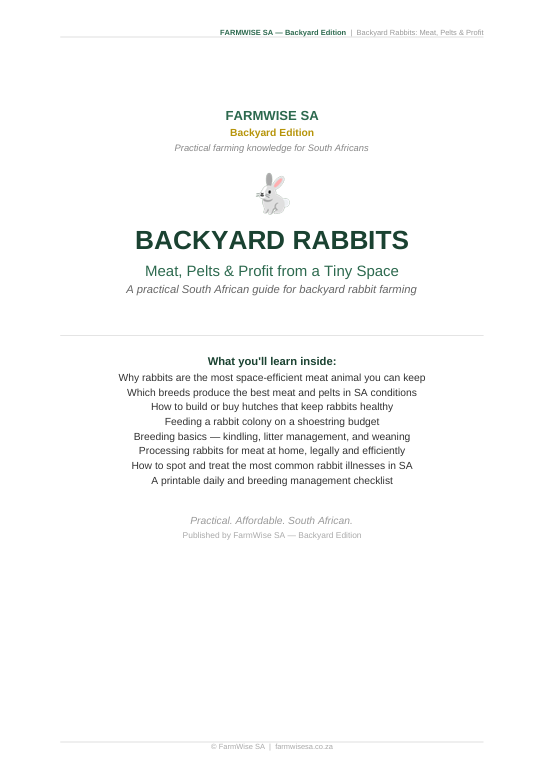 Rabbit Farming | Backyard Edition Handbook – sample page 1