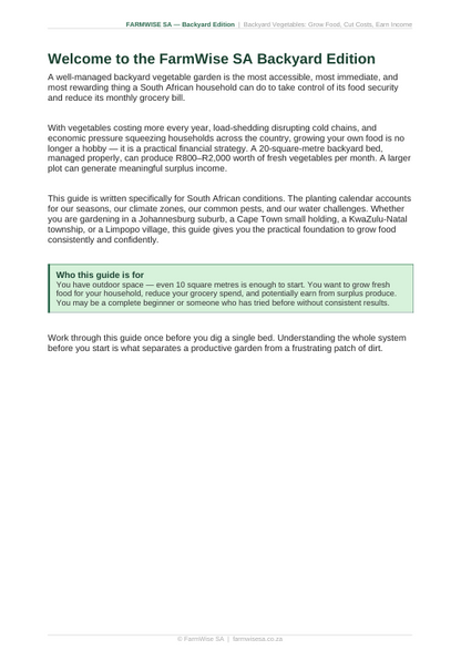 Vegetable Farming | Backyard Edition Handbook – sample page 2