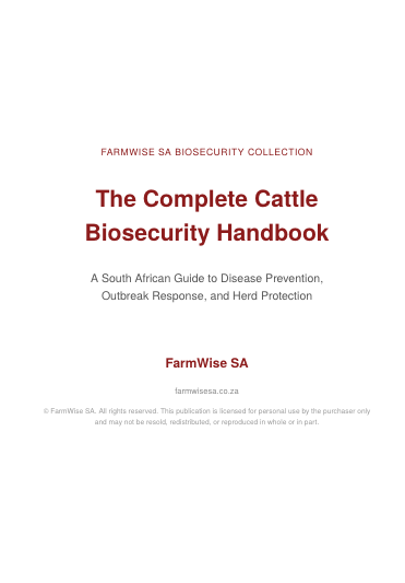Complete Cattle Biosecurity Handbook – sample page 1