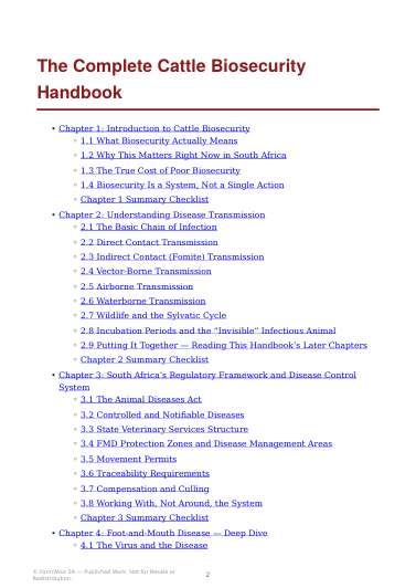 Complete Cattle Biosecurity Handbook – sample page 5