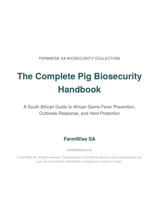 Complete Pig Biosecurity Book – sample page 1