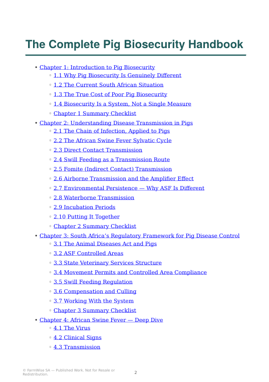 Complete Pig Biosecurity Book – sample page 2
