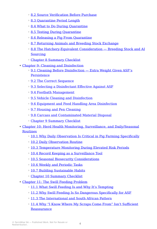 Complete Pig Biosecurity Book – sample page 4
