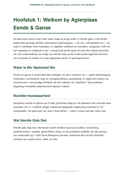 Agterplaas Eende & Ganse Handboek — Jou Eerste Trop – sample page 4