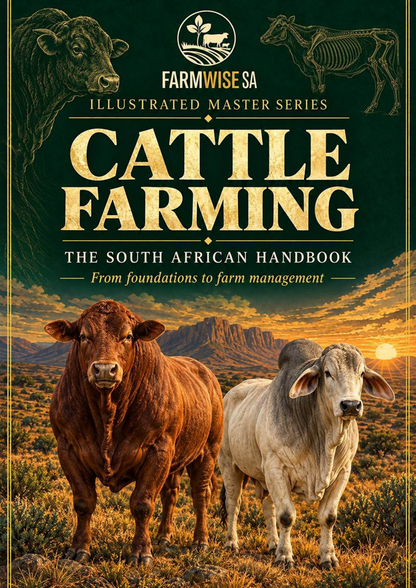 Cattle Farming Master Illustrated handbook green and gold illustrated front cover