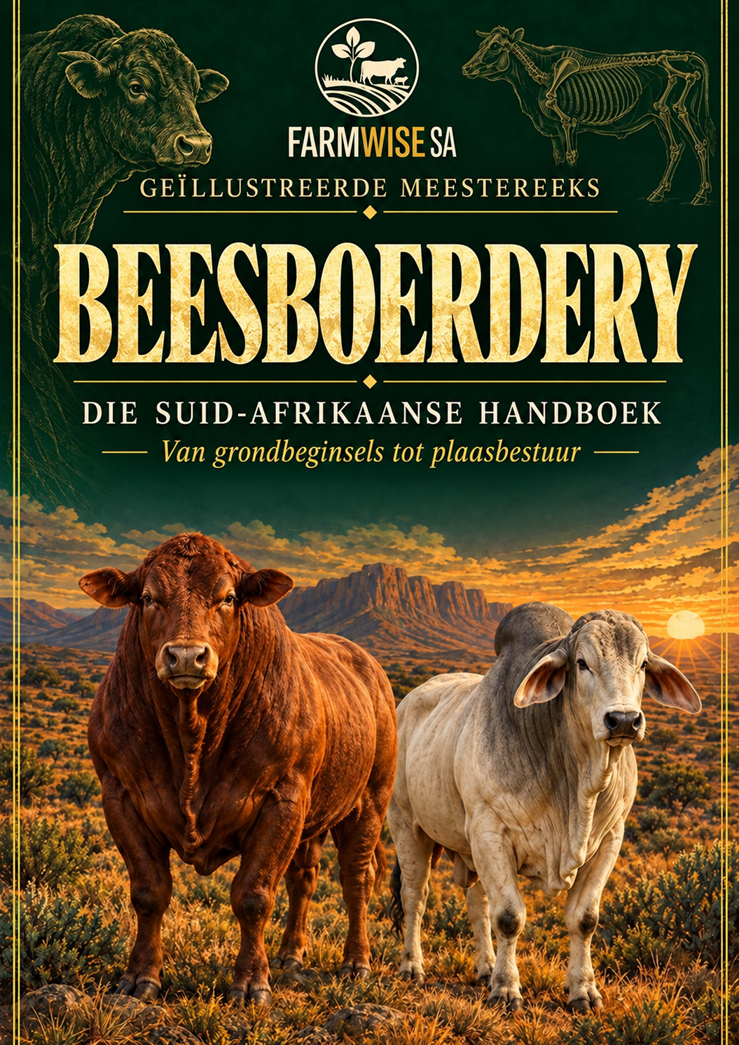 FarmWise SA Beesboerdery Afrikaanse Geïllustreerde Meesterreeks boekomslag